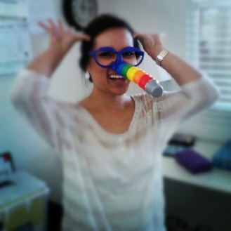 Caroline at work! Photo by Caroline Motus